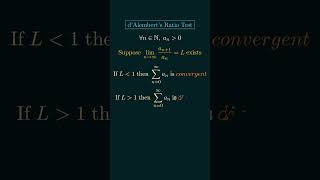 d'Alembert's Ratio Test