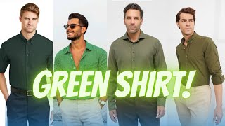 Green shirt Matching Pants | olive shirt outfit ideas | new green shirt outfits