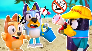 Bluey And Peppa: Beach Safety Squad - Beachside Safety Rules - Toy Learning Video for Kids!