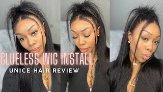 Unice Hair |PRE EVERYTHING GLUELESS Put on Go Wig Install Style x Hair review #unicehair #wiginstall