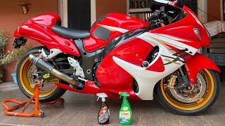 Bike hydrophobic polish and dry wash at home,Super Shine..⚡️