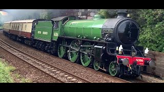 LNER Thompson B1 Class 61306 Mayflower powering back through Teignmouth