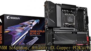 GIGABYTE B650 AORUS Elite AX (AM5/ LGA 1718/ AMD B650/ ATX/ 5-Year Warranty/ DDR5/ M.2/ PCIe 5.0/ U