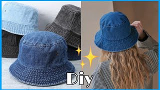 Diy Hermoso Sombrero de Pescador/Patronaje de Sombrero de Pescador/Sombrero de Tela Diy/Recicla Ropa