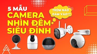 Lắp 5 Camera Giám Sát Ban Đêm Này Thì Trộm Khóc Thét Mất! Camera Nhìn Đêm Quá Đỉnh Cho Gia Đình