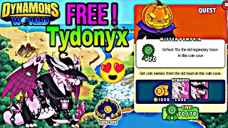 How to get tydonyx in dynamons world 😍||Free Tydonyx and Skin