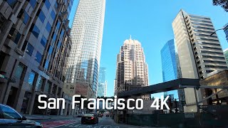 San Francisco California 4K Scenic View Driving Downtown San Francisco USA