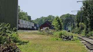 Norfolk Southern Northbound Intermodal At Ohio Railway Museum Plus A Motorcar Race! 7/28/24