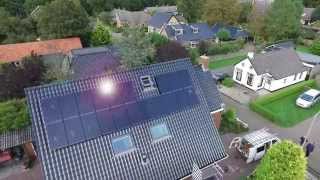 Drone videobeelden van installatie huurzonnepanelen 'Zon erbij'