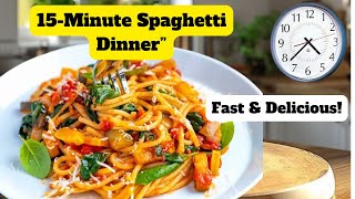 15-Minute Spaghetti Dinner Recipe | Fast & Delicious Weeknight Meal”/ben azelart