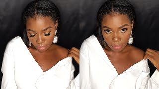 DRUGSTORE MAKEUP FOR DARK SKIN || MAKEUP FOR OILY SKIN || NYX CANT STOP WONT STOP