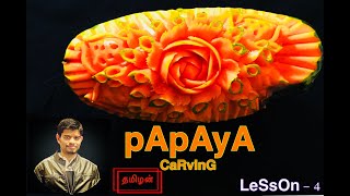 how to make Papaya carving/lesson4/thaicarving/carvingbeginners/watermeloncarving?தமிழன்