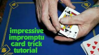 impressive impromptu card trick tutorial/magic tricks