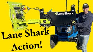 Lane Shark Mowing Lanes- Front Mounted Rotary Cutter on Tractor