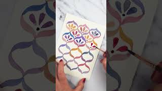 Painting Ogee Patterns in Watercolor