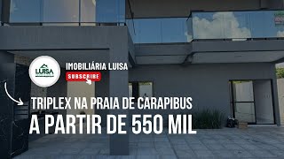 TRIPLEX ENORME , PERTO DA PRAIA EM CARAPIBUS E COM ÁREA DE LAZER COMPLETA , 4QT POR APENAS R$550 MIL