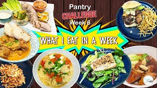 QUICK EASY-What I Eat in a Week: Salmon Pork Duck Chicken Beef Crab! Produce Haul Pantry Challenge 6