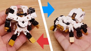 White Death : The invisible spider transformer mech with flaming Jumps and golden webs! #LEGO #MOC