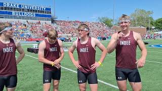 Independence 4x200 relay team talks about their experience running at State Track Meet