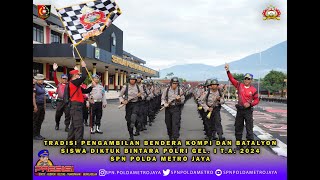 Tradisi Pengambilan Bendera Kompi Dan Batalyon Siswa Diktukba Polri Gel. I T.A. 2024 SPN PMJ.