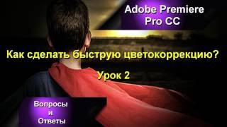 Как сделать быструю цветокоррекцию в Adobe Premiere Pro CC 2015? #2