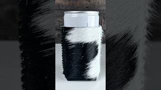 Black and white drink holders out of cowhide leather freak out #shorts #diy #shortvideo