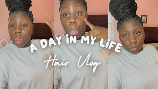 COME GET KNOTLESS BRAIDS W/ME, African Braiding Shop| VLOG