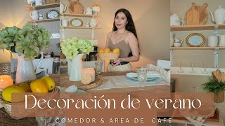 DECORA CONMIGO!!El COMEDOR - ESTACION DE CAFÉ |VERANO 2023🤎🍋DECORACIÓN NEUTRAL !!.