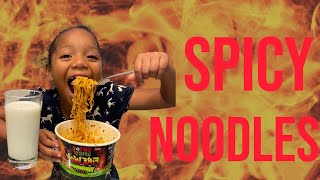 EXTREME SPICY NOODLES CHALLENGE W/ KAIDENCE #challenge #spicynoodles #spicynoodlechallenge