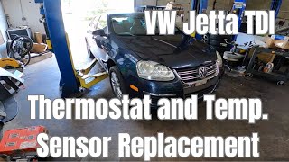 VW Jetta TDI Thermostat and Coolant Temp Sensor Replacement