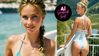 🏝️🍹⛱️🌞 July Almost Over, But Summer Continues. Swedish Girl:   [AI Vlog AI Art - Lookbook]