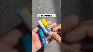 doms glitter pens | ₹20 glitters blue golden silver | #art #doms