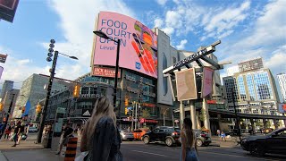 [4K] 🇨🇦 Dundas Street West Toronto Downtown Walking Tour | Yonge & Dunas Square to Spadina Ave