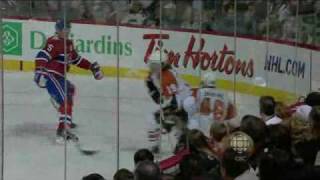 Danny Briere Hat Trick vs Canadiens 2/13/2010