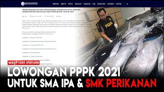 Lowongan CPNS/PPPK 2021 untuk SMA IPA & SMK Perikanan