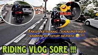 RIDING VLOG BARENG ALIF MOTOVLOG || TAKUT SAMA POLISI KNALPOT NYA SAMPAI DI TUTUP SEPATU 🤣‼️