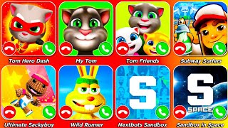 Talking Tom Hero Dash,My Talking Tom,Tom Friends,Ultimate Sackyboy,Wild Runner,Nextbots Sandbox