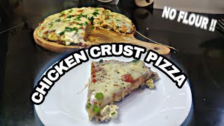 ZERO CARB CRUST PIZZA! Keto Low Carb Chicken Crust Pizza Recipe!