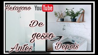 Placas hexagonais em gesso