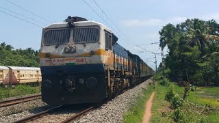 Diverted Yesvantpur - Kochuveli Garib Rath express | 4 in 1 EMD action | #indianrailways