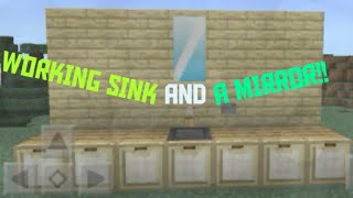 How To Create A Working Sink And A Mirror In Minecraft