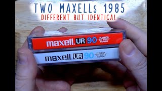 Two Maxell UR 1985 - different but the same. 2 Макселл UR 1985 - разные, но одинаковые!