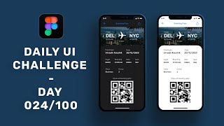 Daily UI Challenge - Day 024/100 (Boarding Pass) | Join the Challenge!