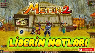 Metin2 Biyolog Görevleri LİDERİN NOTLARI - ByGezGin METİN2TR