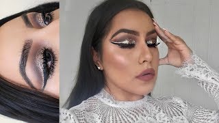 DRAMATIC GLITTER CUT CREASE