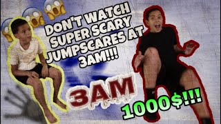 WHOEVER HAS THE LEAST AMOUNT OF JUMP SCARES WINS 1000$ AT 3AM!!! *CRAZY SCARY*