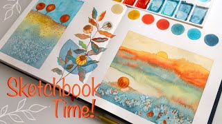 Sketchbook Time! Color  Mixing + Floral And landscape painting