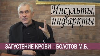 ИНСУЛЬТЫ, ИНФАРКТЫ, ЗАГУСТЕНИЕ КРОВИ. БОЛОТОВ М. Б. -   ответы на вопросы