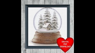 Christmas Tree Snow Globe Cross Stitch Video