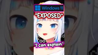 Gura Exposed for Using Windows 11 #hololive #hololiveenglish #vtuber